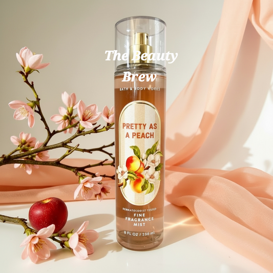 New Bath and Body Work Pretty As A Peach Fine Fragrance Body Mist, Body Spray Hair Mist 8 fl oz