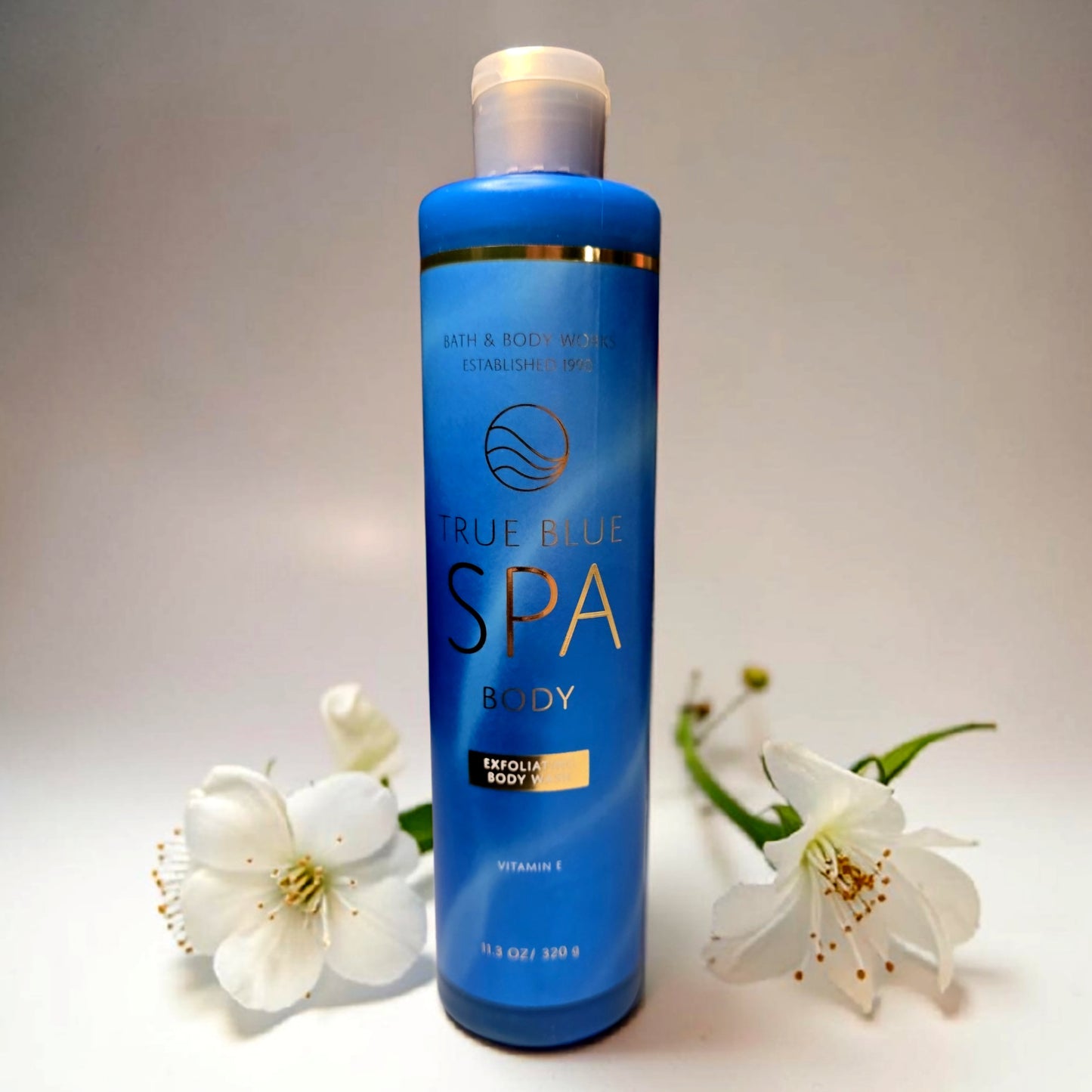 New Bath and Body Works True Blue Spa Exfoliating Body Wash.