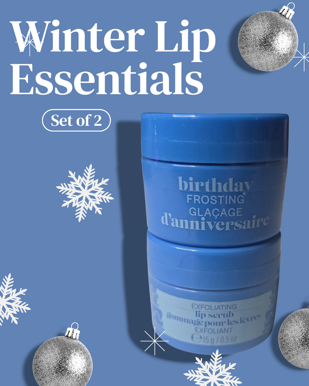 New Bath and Body Works Set of 2 Nourishing Birthday Frosting Exfoliating Lip Scrub