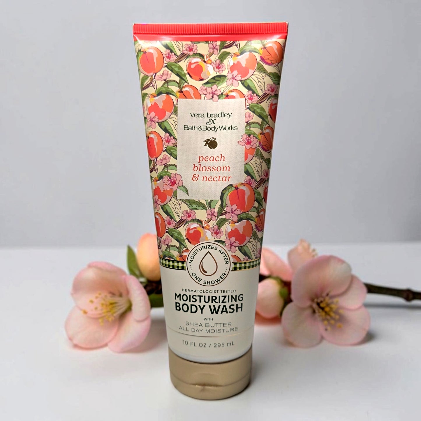Bath and Body Works Vera Bradley Peach Blossom & Nectar Moisturizing Body Wash 10 oz.