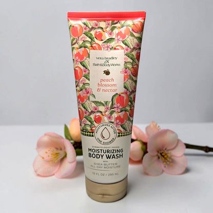 Bath and Body Works Vera Bradley Peach Blossom & Nectar Moisturizing Body Wash 10 oz.