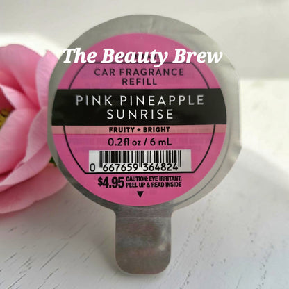 White Barn's Pink Pineapple Sunrise Scentportables Fragrance Car Refills