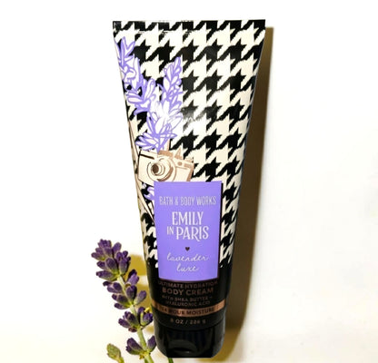 New Bath and Body Works Emily In Paris Lavender Luxe  Ultimate Hydration Body Cream 8 fl oz