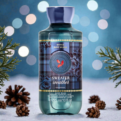 New Bath and Body Works Sweater Weather Body Wash, Shower Gel 10 fl oz