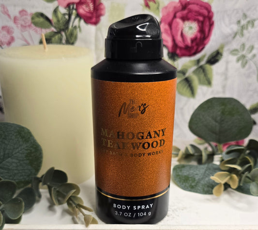 Bath and Body Works Mens Collection Mahogany Teakwood Body Spray 3.7 fl oz 
