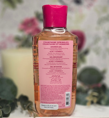 New Bath and Body Works Champagne Sprinkles Aloe and Vitamin E Shower Gel, Body Wash 10 fl oz