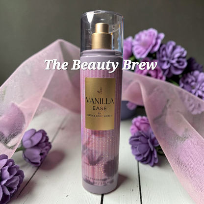 New Bath & Body Works Vanilla Ease Fine Fragrance Body Mist, Body Spray 8 oz