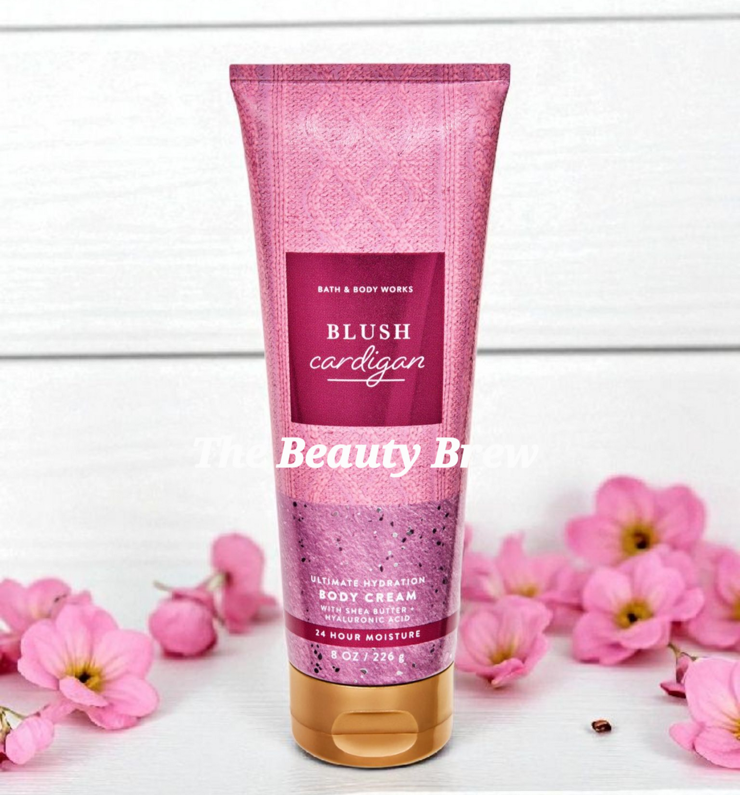 New Bath and Body Works Blush Cardigan Ultimate Hydration Body Cream 8oz 