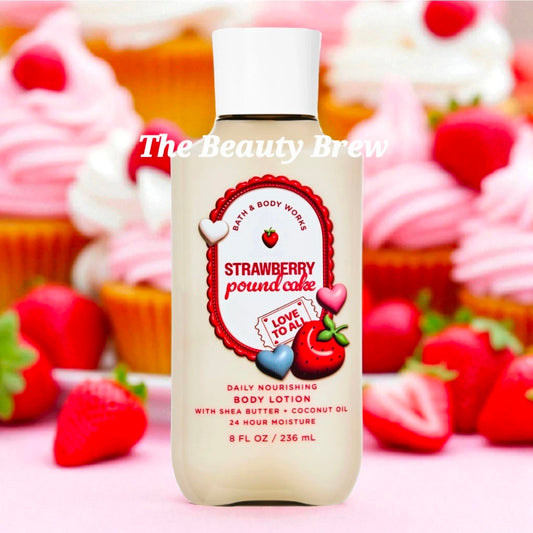 New Bath and Body Works Strawberry Pound Cake Moisturizing Body Lotion