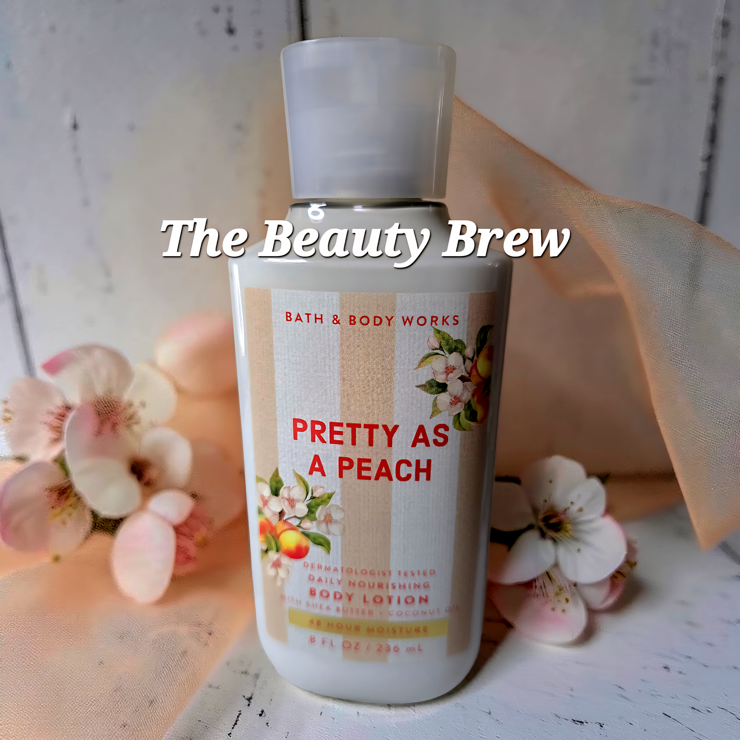 New Bath and Body Work Pretty As A Peach Daily Nourishing Body Lotion 8 oz