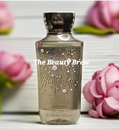 New Bath and Body Works Satin Slippers Body Wash, Shower Gel 10 oz