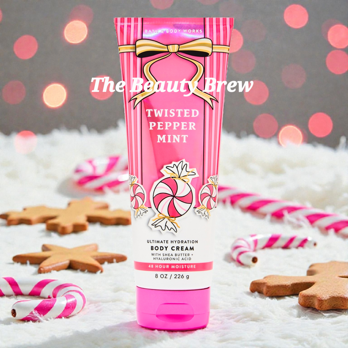 New Bath and Body Works Twisted Peppermint Ultimate Hydration Body Cream 8 fl oz