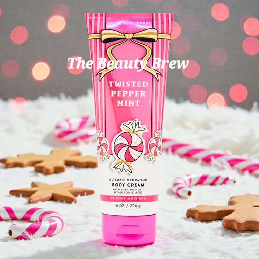 New Bath and Body Works Twisted Peppermint Ultimate Hydration Body Cream 8 fl oz