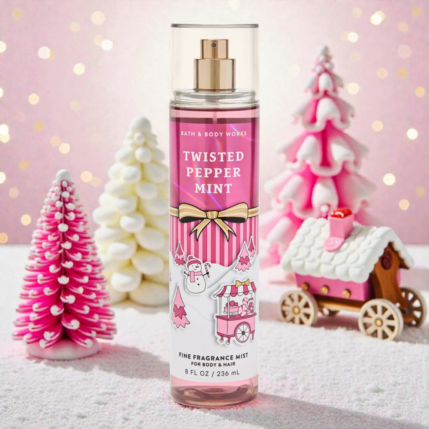 New Bath and Body Works Twisted Peppermint Body Mist, Body Spray 8 oz