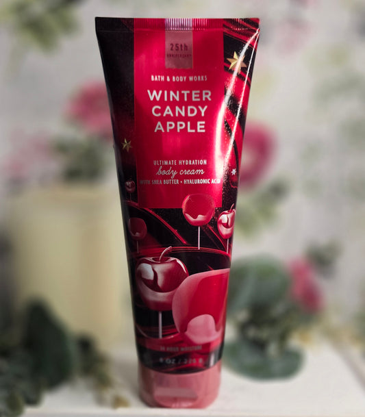New Bath and Body Works Winter Candy Apple Ultimate Hydration Body Cream 8 fl oz.