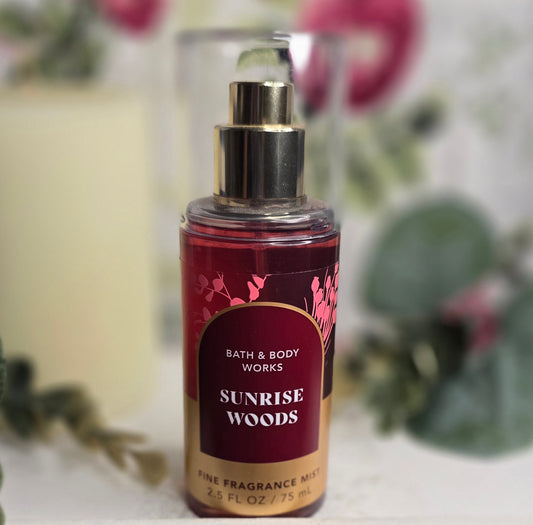 New Bath and Body Works Travel Size Sunrise Woods Body Mist Body Spray 