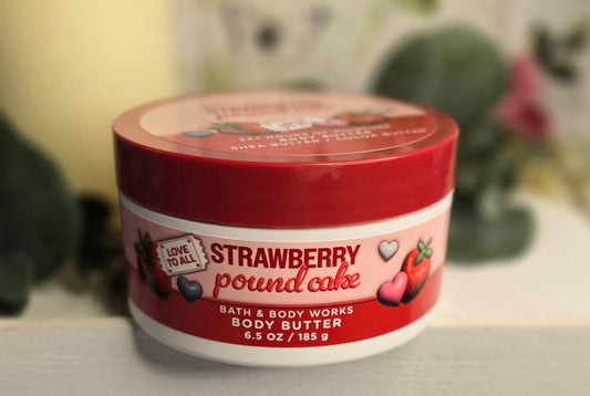 New Bath and Body Works Strawberry Pound Cake Body Butter w/Coco Shea