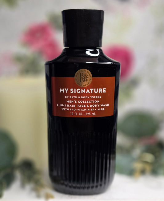 New Bath and Body Works Men's Collection My Signature 3-In-1 Hair, Face and Body Wash 