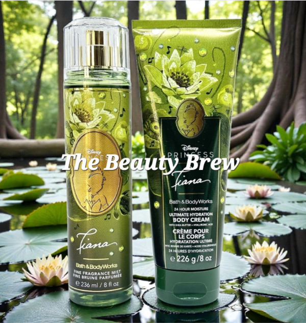 New Bath and Body Works Disney Princess Tiana Body Mist & Body Cream Set